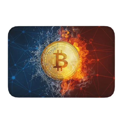 Custom Ripple XRP Front Door Mat Anti-Slip Indoor Absorbent Bitcoin