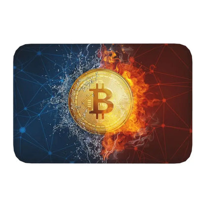 Custom Ripple XRP Front Door Mat Anti-Slip Indoor Absorbent Bitcoin