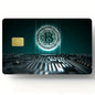 Bitcoin Pattern Stickers 4pcs PVC Credit Card Skin Stickers Removable