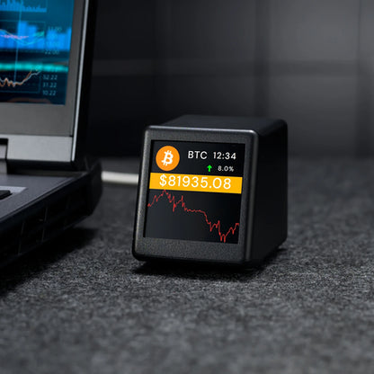 Bitcoin price display for smart desktop clock, supporting