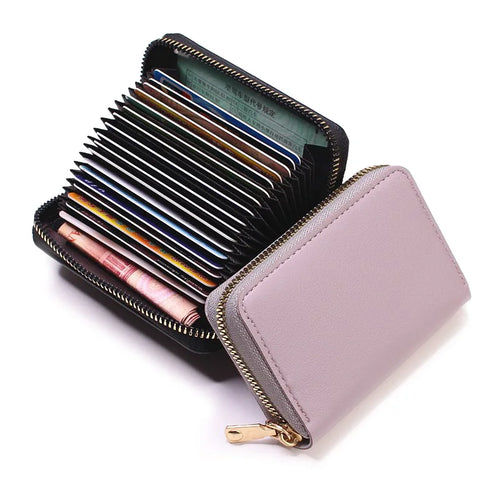 Business Card Holder Wallet Women/men Gray Bank/ID/Credit Card Holder
