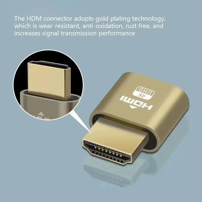 HDMI-Compatible Dummy Plug Virtual Display Headless Ghost Display