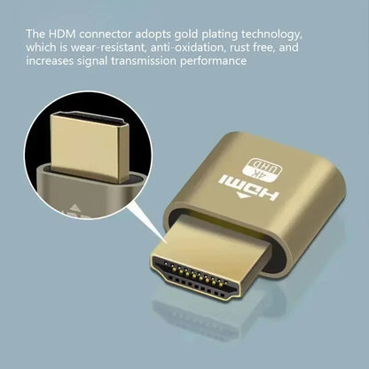 HDMI-Compatible Dummy Plug Virtual Display Headless Ghost Display