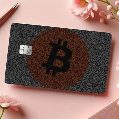 Bitcoin Pattern Stickers 4pcs PVC Credit Card Skin Stickers Removable