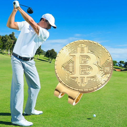 Hat Clip Ball Marker Bitcoin Shaped Magnetic Golf Mark Creative
