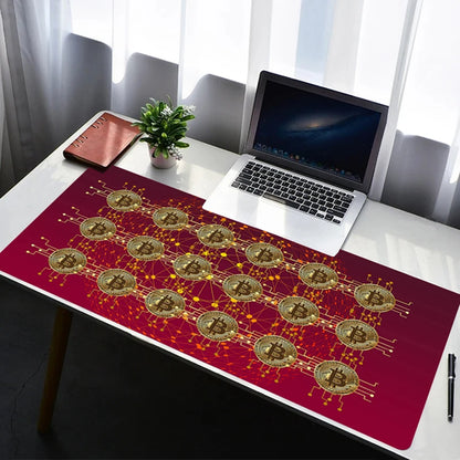 Mouse Pad Gaming Carpet Anime Keyboard Pads Rug PC Mousepad B-Bitcoin