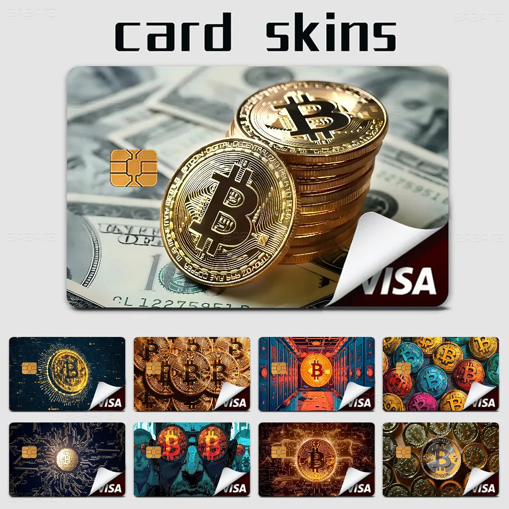 Bitcoin Cartoon Fashion Matte Gold Silver Black Matte Film Skin