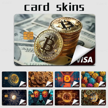 Bitcoin Cartoon Fashion Matte Gold Silver Black Matte Film Skin