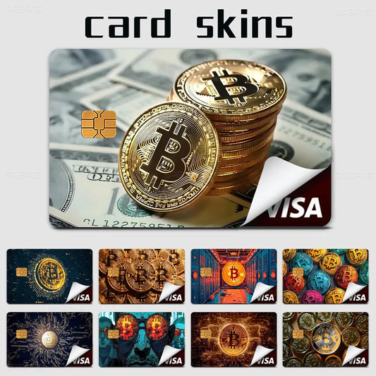 Bitcoin Cartoon Fashion Matte Gold Silver Black Matte Film Skin