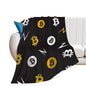 3d Printed Blanket Soft Cozy Warm BTC Cryptocurrency Home Bedroom Sofa