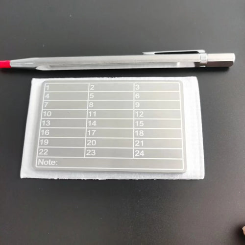 An aluminum alloy cryptocurrency codebook and a metal marker pen