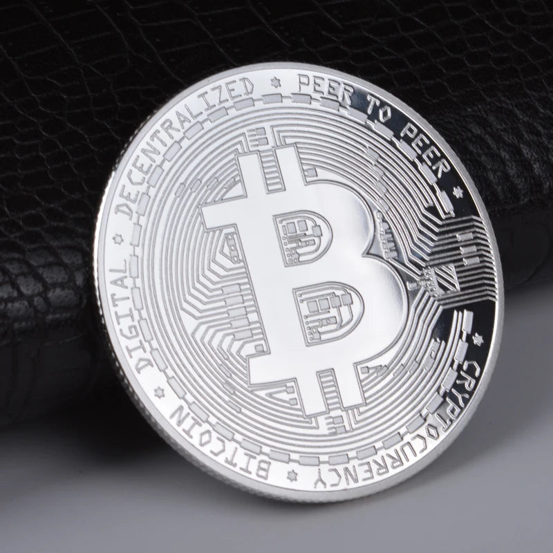 Gold Plated Bitcoin Coin Collectible Art Collection Gift Physical