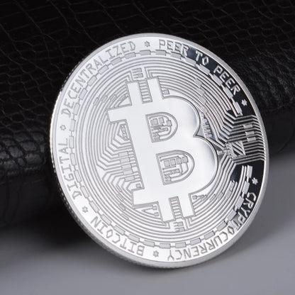 Gold Plated Bitcoin Coin Collectible Art Collection Gift Physical