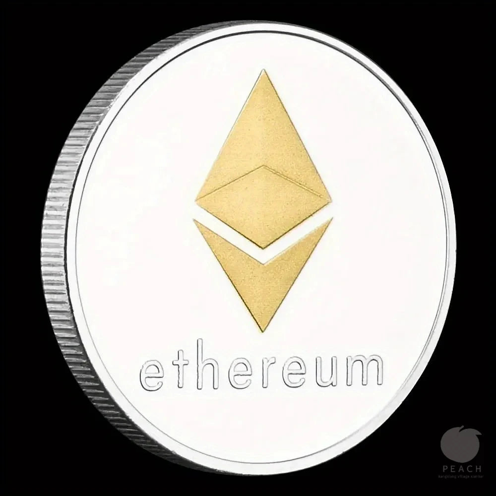 Ethereum Coin Souvenir Commemorative Silvery Plated Collectibles Coin