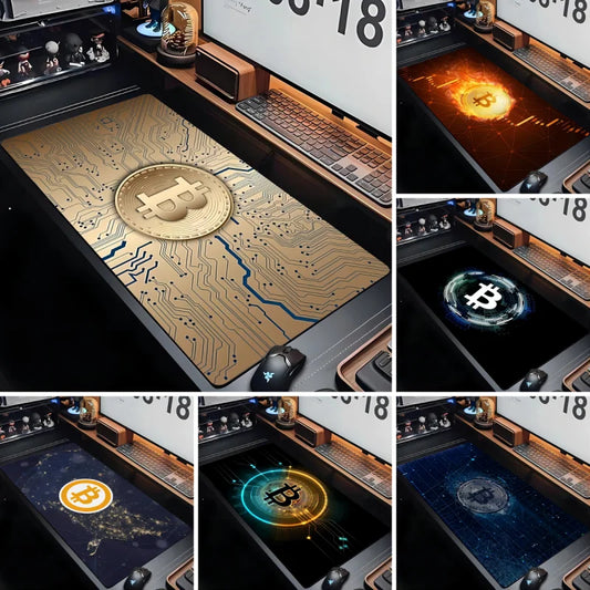 Bitcoin Print Mousepad Gaming Accessories Mouse Pad for Home Laptop