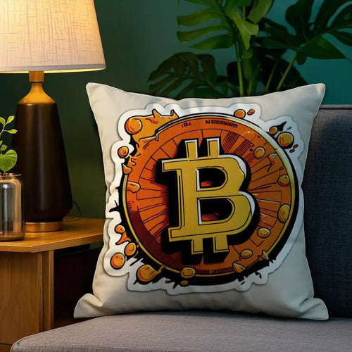 Bitcoin Cryptocurrency Btc Pillow Case Sofa Living Room Bedroom