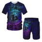 3D Bitcoin Printed T-shirt for Summer, Fashionable Street, Multi