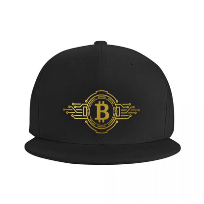 Bitcoin Crypto Currency Traders Gold Coin Baseball Cap Panama Hat