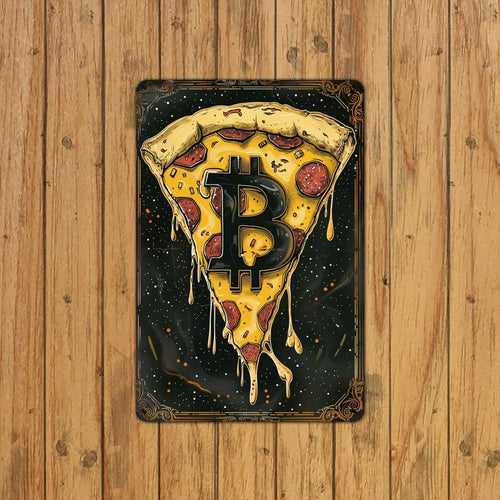 Vintage Bitcoin Metal Tin Sign - 8x12 Inch | Durable Iron Wall Art for