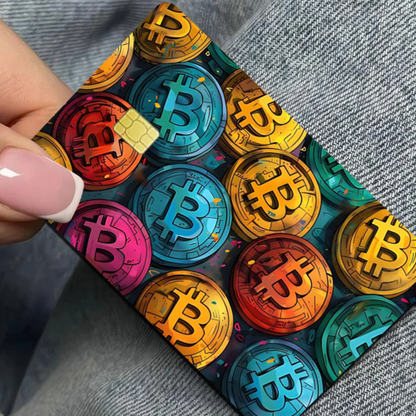 Bitcoin Cartoon Fashion Matte Gold Silver Black Matte Film Skin