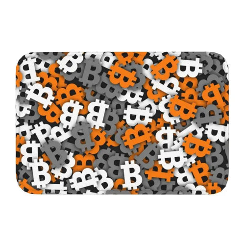 Custom Ripple XRP Front Door Mat Anti-Slip Indoor Absorbent Bitcoin