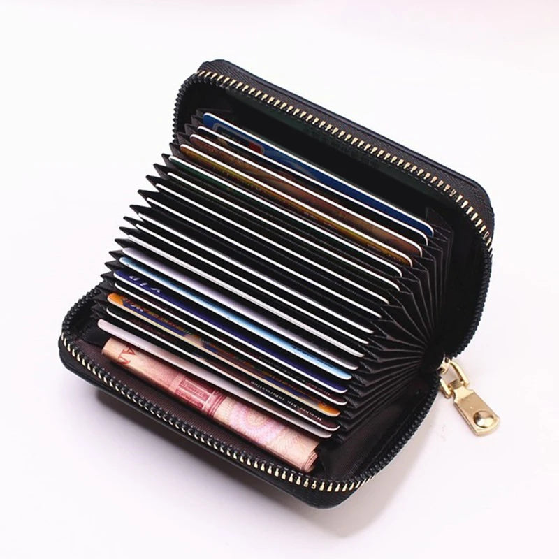 Business Card Holder Wallet Women/ Black/pink/blue/red Bank/ID/ Card