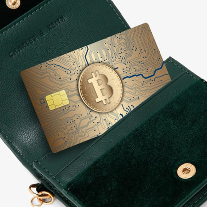 Bitcoin Logo Anime Cartoon Sticker Film Skin for Credit Card Debit