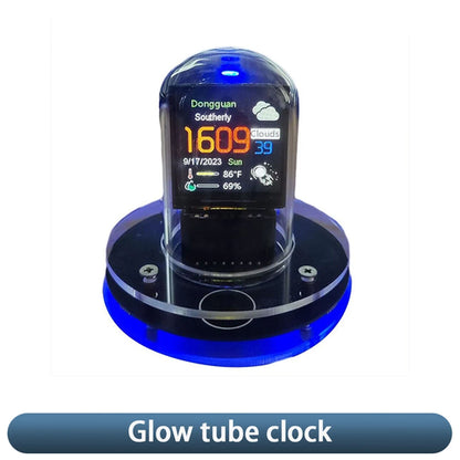 Smart clock display Glow tube weather clock WIFI Bitcoin Price Tracker