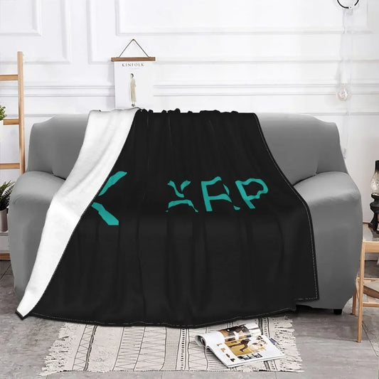 Xrp Ripple New Minty Teal Cryptocurrency Blankets Flannel