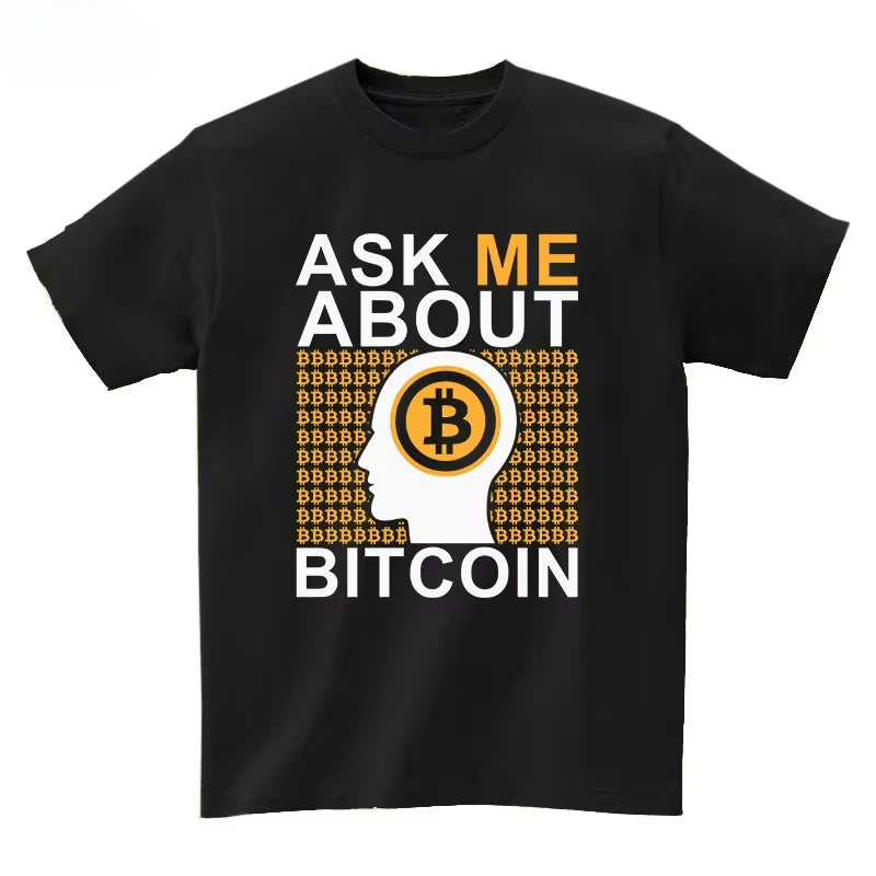 2025 Musk Currency Evolution with Bitcoin BTC Printed Short Sleeve