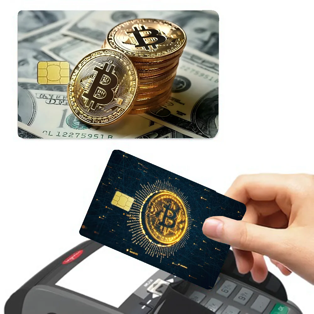 Bitcoin Cartoon Fashion Matte Gold Silver Black Matte Film Skin