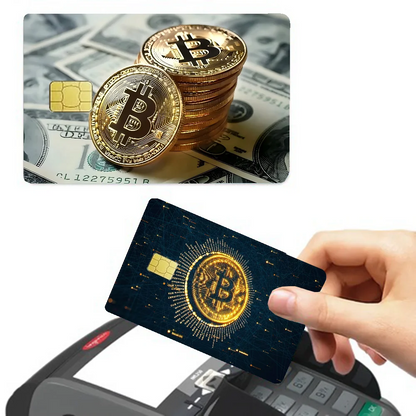 Bitcoin Cartoon Fashion Matte Gold Silver Black Matte Film Skin