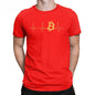 Men's Bitcoin Heartbeat Graphic T Shirts Cryptocurrency Pure  Tops