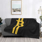 3d Printed Blanket Soft Cozy Warm BTC Cryptocurrency Home Bedroom Sofa