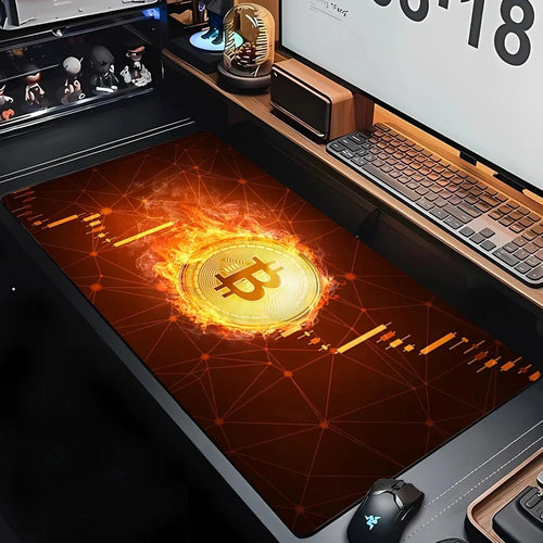 Bitcoin Print Mousepad Gaming Accessories Mouse Pad for Home Laptop