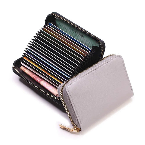Business Card Holder Wallet Women/men Gray Bank/ID/Credit Card Holder