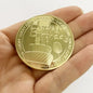 Gold Plated Bitcoin Coin Collectible Art Collection Gift Physical