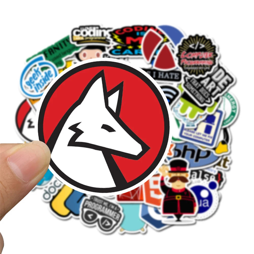 10/30/50pcs Programming Stickers Geek Python Java Internet php Docker