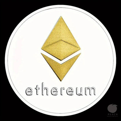 Ethereum Coin Souvenir Commemorative Silvery Plated Collectibles Coin
