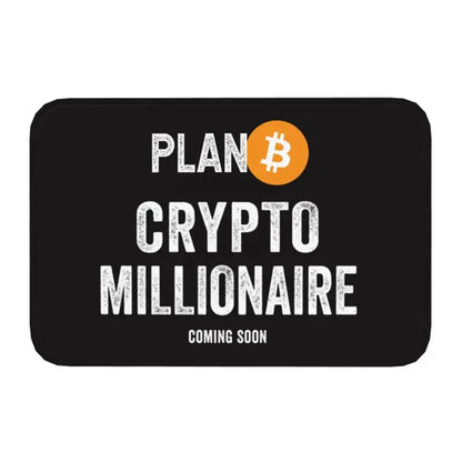 Custom Ripple XRP Front Door Mat Anti-Slip Indoor Absorbent Bitcoin