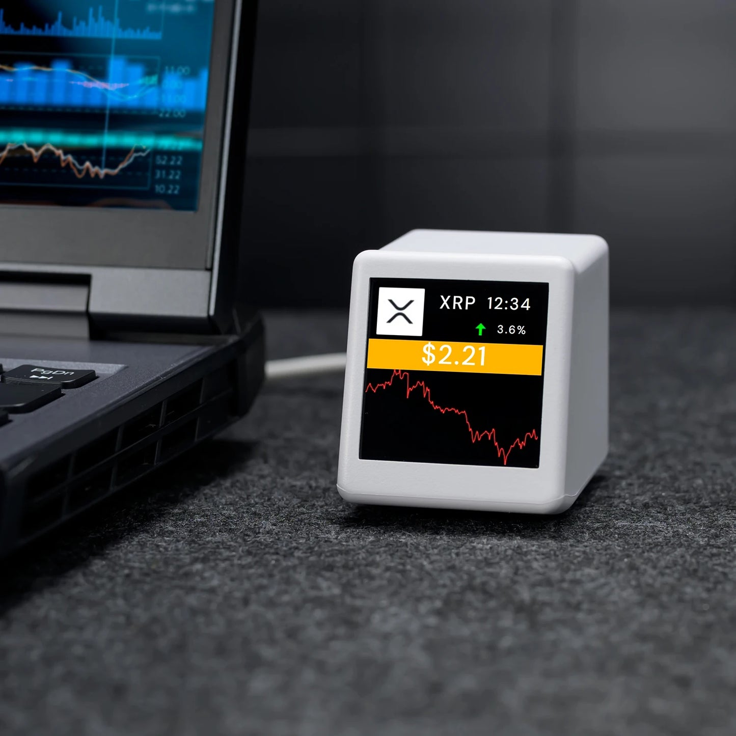 Bitcoin price display for smart desktop clock, supporting