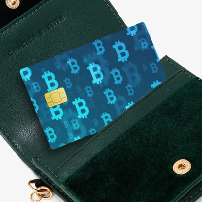 Bitcoin Logo Anime Cartoon Sticker Film Skin for Credit Card Debit