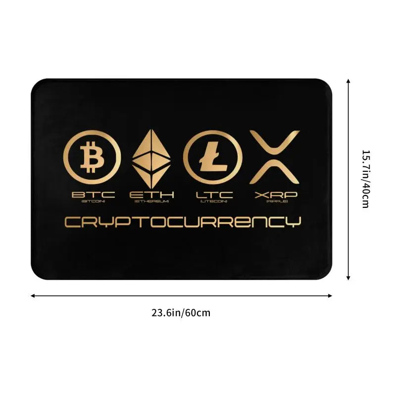 Custom Ripple XRP Front Door Mat Anti-Slip Indoor Absorbent Bitcoin