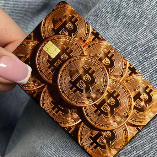 Bitcoin Cartoon Fashion Matte Gold Silver Black Matte Film Skin