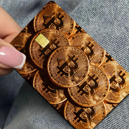 Bitcoin Cartoon Fashion Matte Gold Silver Black Matte Film Skin
