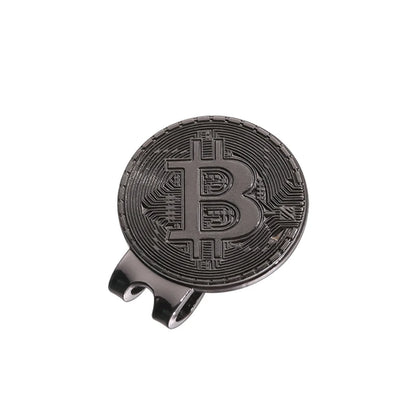 Hat Clip Ball Marker Bitcoin Shaped Magnetic Golf Mark Creative