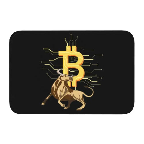 Custom Ripple XRP Front Door Mat Anti-Slip Indoor Absorbent Bitcoin