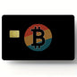 Bitcoin Pattern Stickers 4pcs PVC Credit Card Skin Stickers Removable