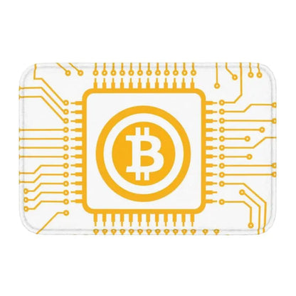Custom Ripple XRP Front Door Mat Anti-Slip Indoor Absorbent Bitcoin