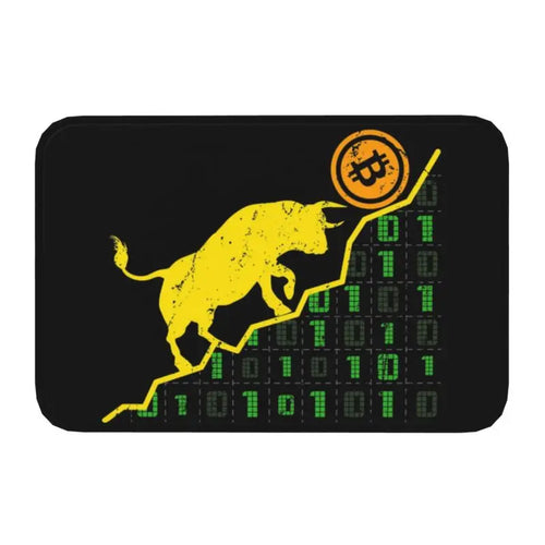 Custom Ripple XRP Front Door Mat Anti-Slip Indoor Absorbent Bitcoin